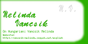 melinda vancsik business card